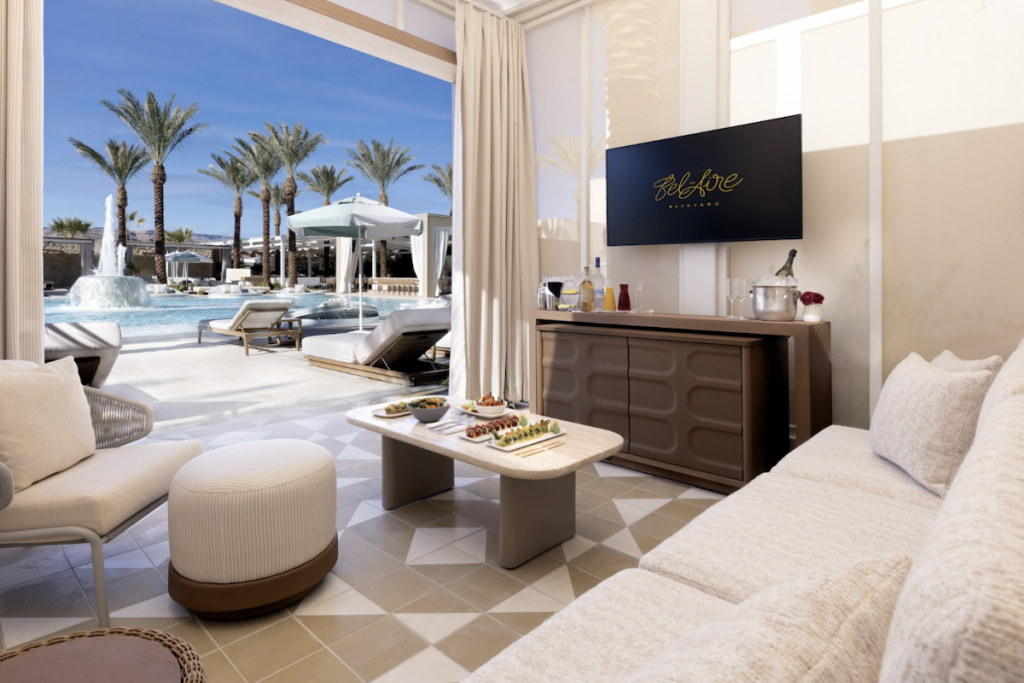 Private Cabana Space for Luxury lifestyle travel for couples in Las Vegas